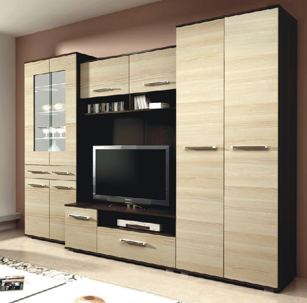 Obývacia stena Arizona (wenge + jaseň) CASA-4083 (s osvetlením)