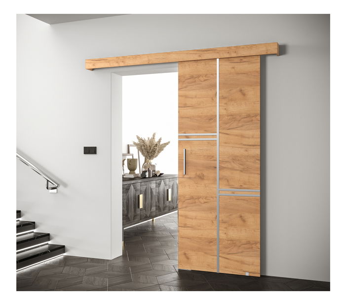 Uși culisante 90 cm Sharlene VIII (craft auriu + craft auriu + argintiu)