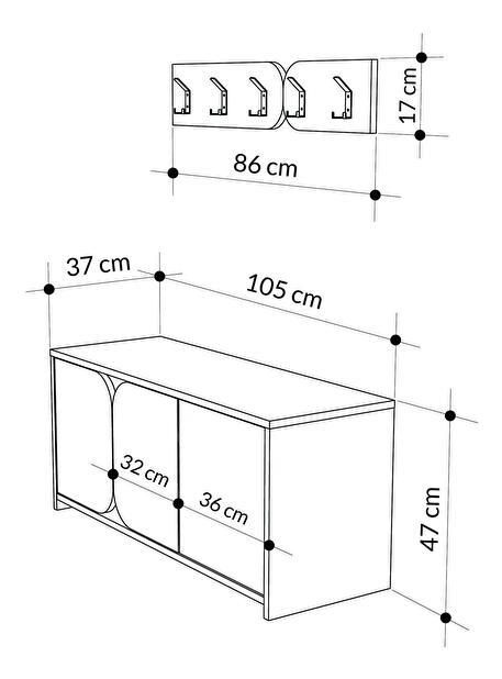 Mobilier Hol Debopu (hititte + alb) 