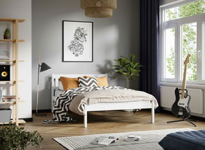 Detská posteľ 120x200 cm Teans (biela) (s roštom)