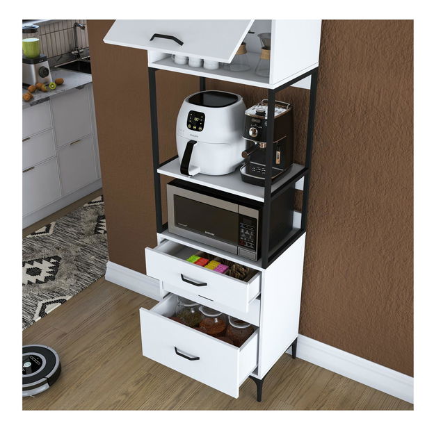 Dulap cu rafturi Jenaretta 135 (alb)