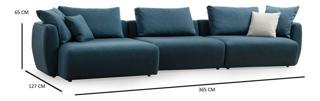 Rohová sedačka Mayasela 2 (modrá)