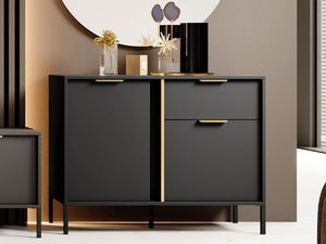 Komoda Bonny 2D1S (antracit + zlatá)