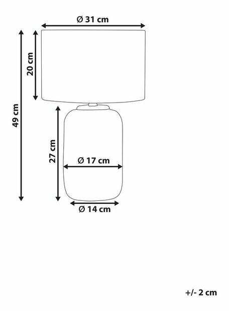 Lampă de masă Musza (albastru)