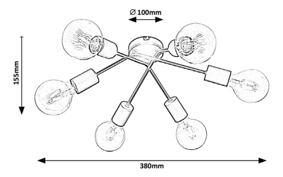 Lampă de tavan multifuncțională Coltan E 3990 (negru mat)