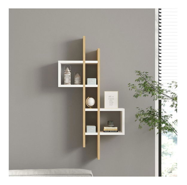 Raft Bebivo (stejar zafir + alb) 