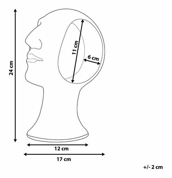 Figurină decorativă TOULON 24 cm (sticlă laminat) (argintiu)