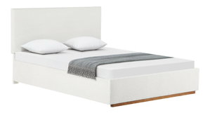 Posteľ s roštom a úložným priestorom 180x200 Nuvoa (biela)