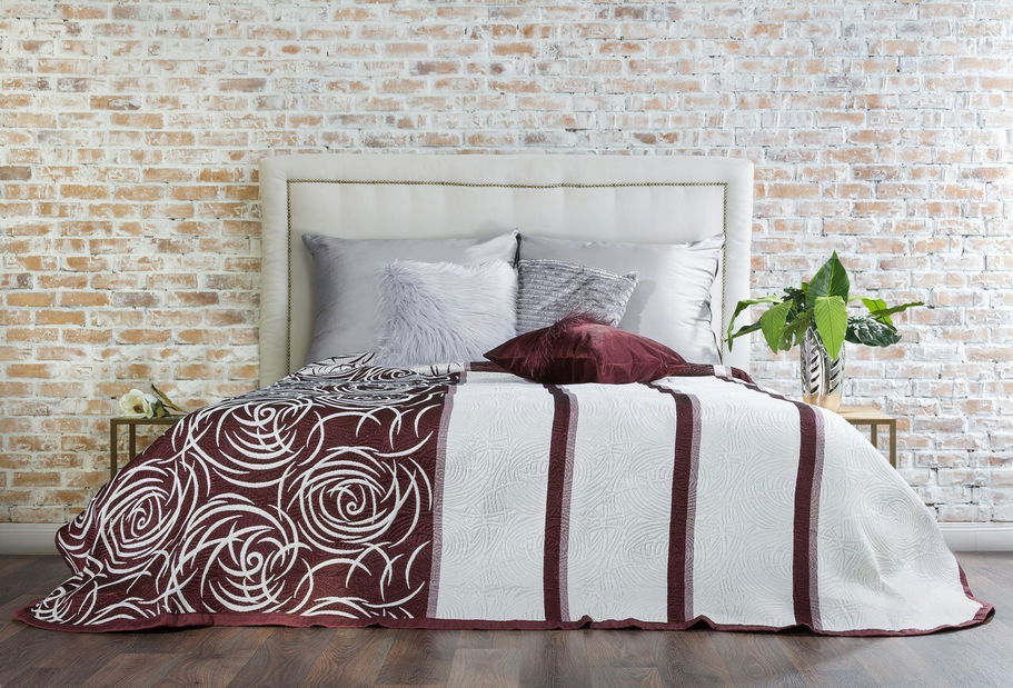 Prehoz na posteľ 210x170 cm Sue (bordová)