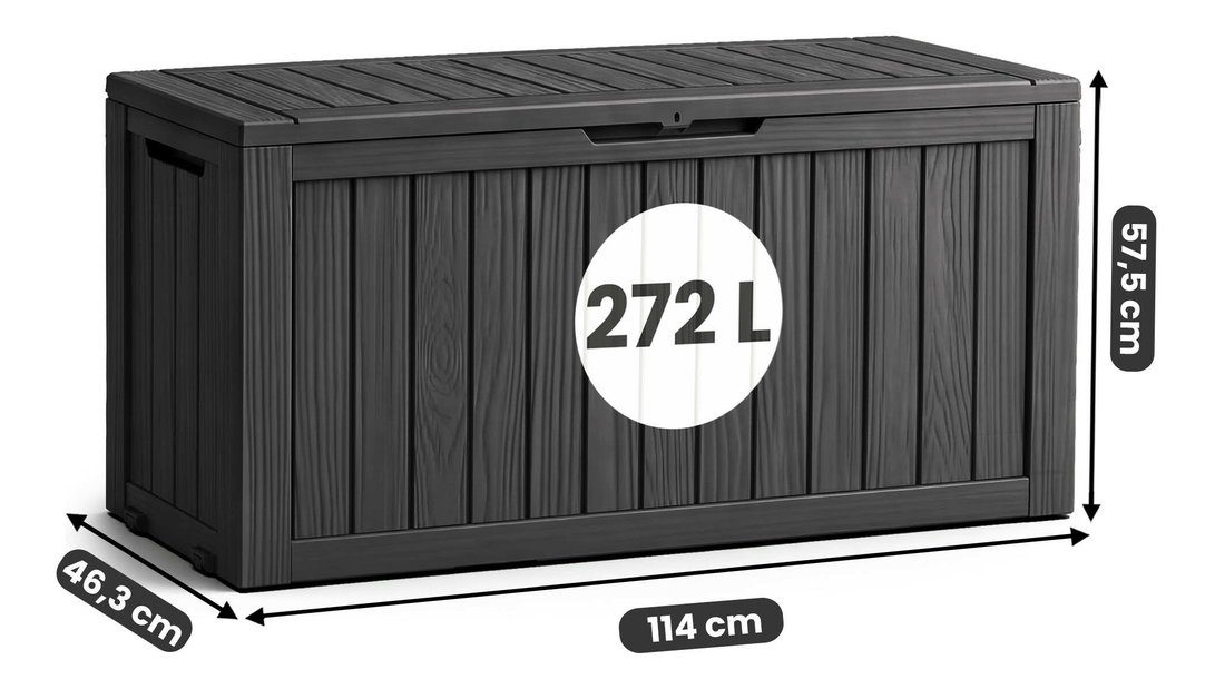 Cutie de grădină 272 L (neagră)