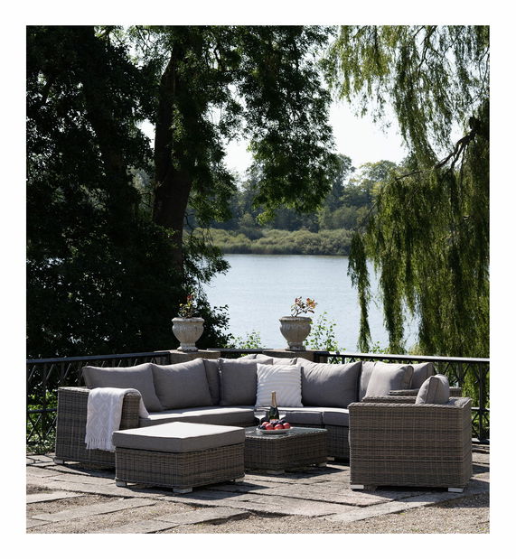 Záhradný set Cresalia (hnedá + sivá)