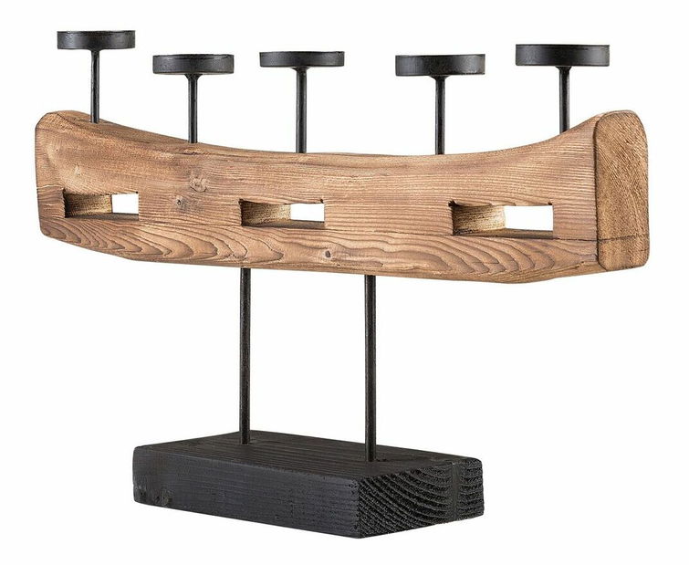 Svietnik GARDINER (36 cm) (svetlé drevo)