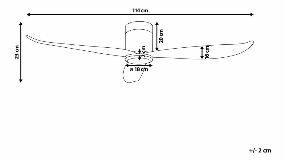 Mennyezeti ventilátor lámpával Malza (fekete)