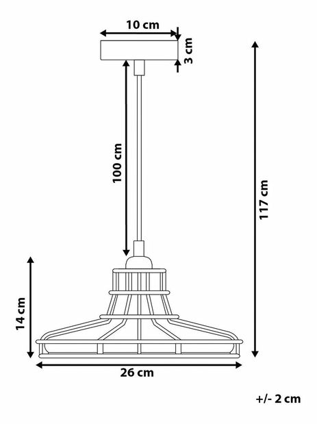 Függő lámpa Tornero (réz)