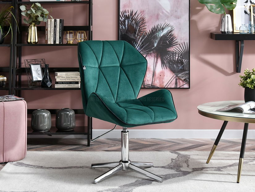 Fotoliu Velma S (verde + negru)