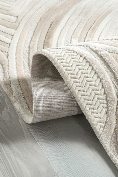 Koberec 80 x 300 cm Amora (béžová + biela)