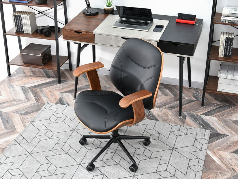 Stolička Raynold (orech tmavý + čierna)