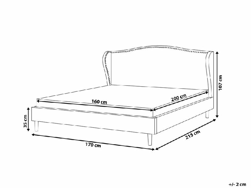 Franciaágy 160 cm COLLETTE (ágyráccsal) (bézs)