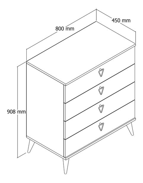 Comodă Venus (alb) *vânzare stoc