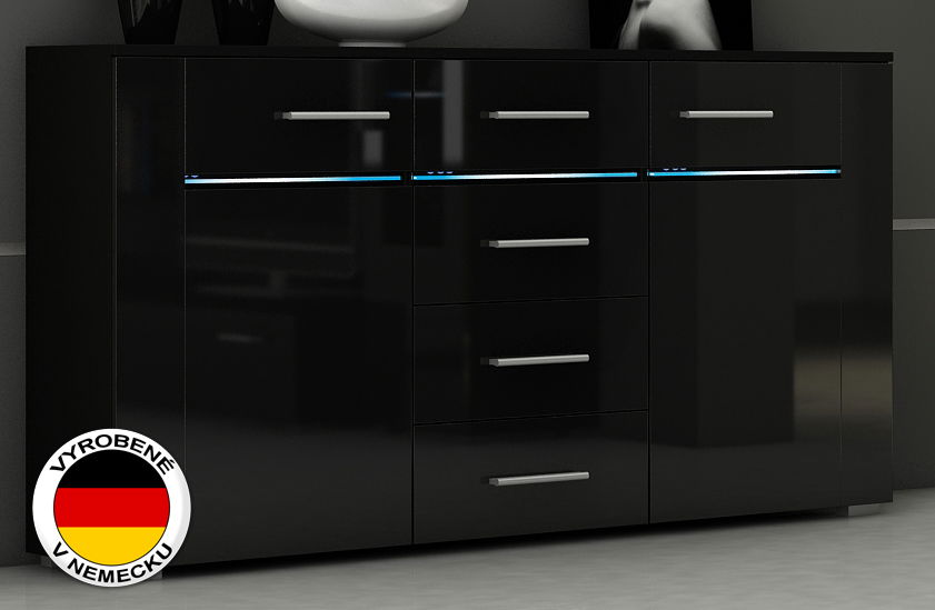 Komoda Stuttgard čierna