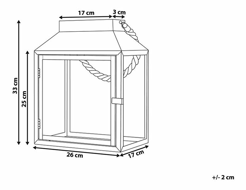 Lampáš KASALA 33 cm (nerez oceľ) (medená)