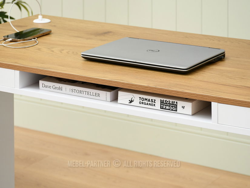 PC stolić Osto 140 (bijeli hrast + crna)