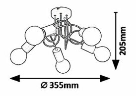 Aplică de perete Linett 6340 (multicolor)