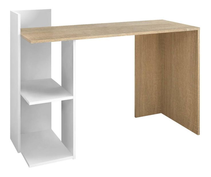 PC asztal Zunno (fehér + sonoma tölgy)