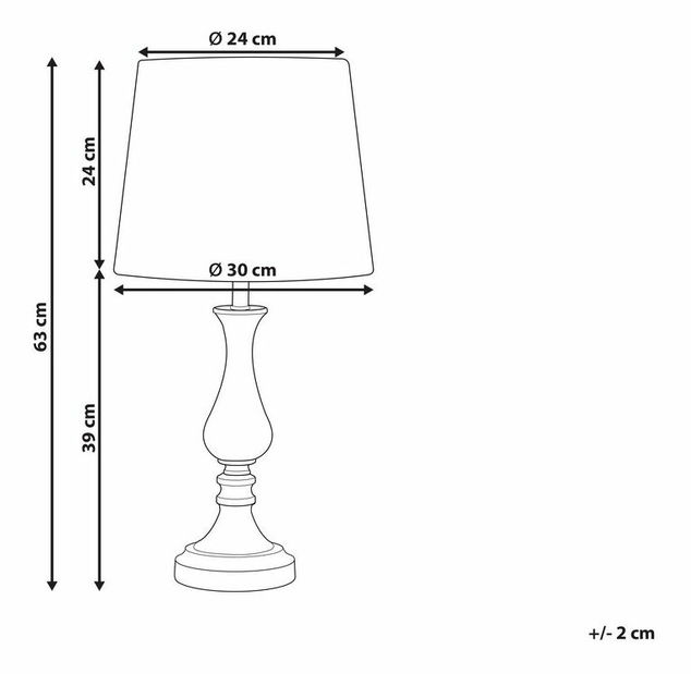 Lampă de masă Hemdi (alb crem)