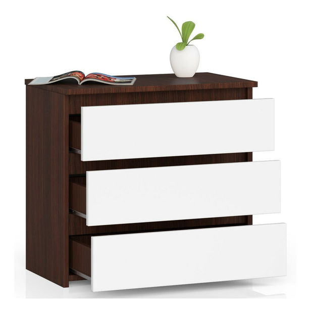 Comodă Cleania CL3 (wenge + alb)