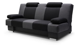 Pohovka trojsedačka Adrian (tmavosivá + čierna)