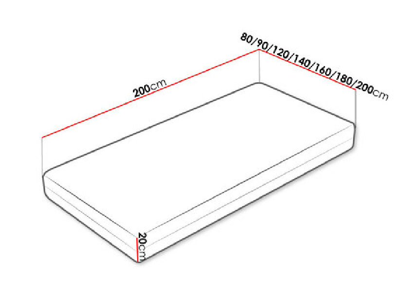 Saltea cu spumă 80 cm Soren II