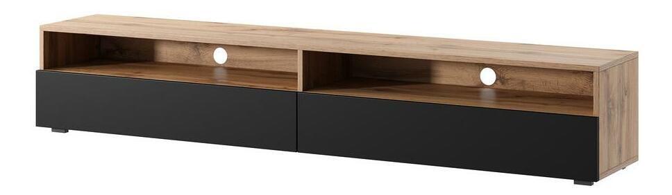 TV ormarić/stolić Redcan 180 (s rasvjetom) (crna + hrast wotan)