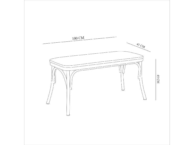 Set mobilier sufragerie Duvasa 13 (negru) (pentru 4 persoane)