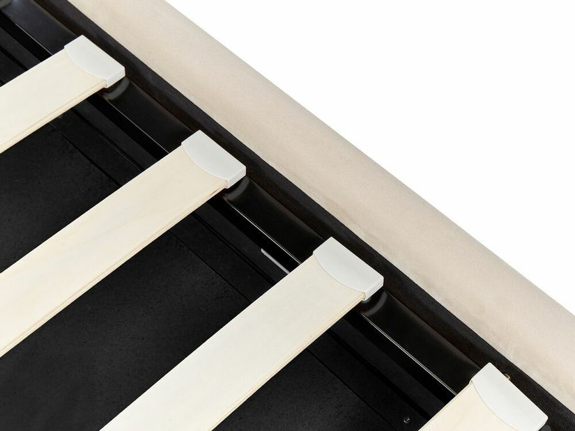 Jednolôžková posteľ 200 x 90 cm Metty (béžová) (s roštom) (s úl. priestorom)