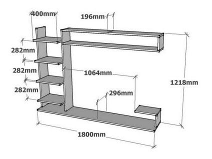 Mobilier living Pikovo (stejar zafir + antracit) 