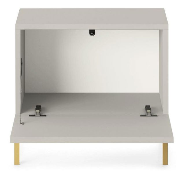 Éjjeliszekrény Lamellito L4 (szürkés bézs + arany)
