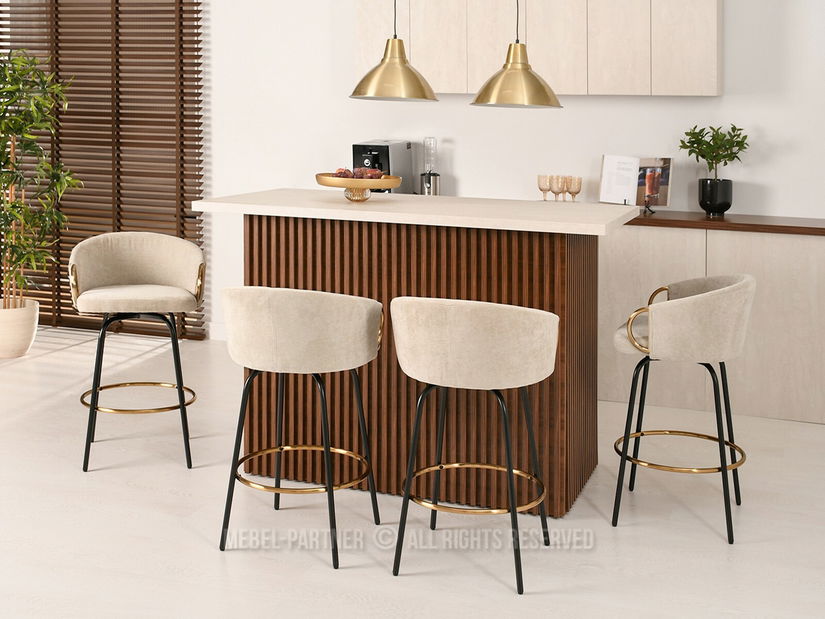 Scaun Carma H (crem + negru)