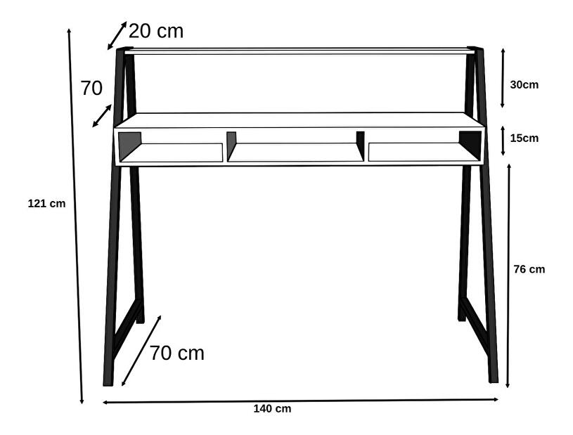 Písací stôl Decorative (antracit)