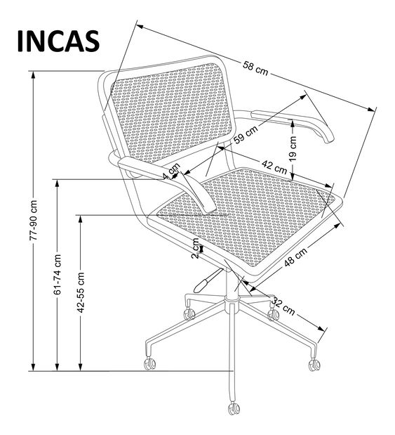 Kancelárska stolička Ina