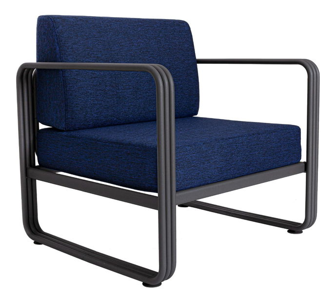 Záhradná 1 -miestna pohovka Darky (tmavomodrá)