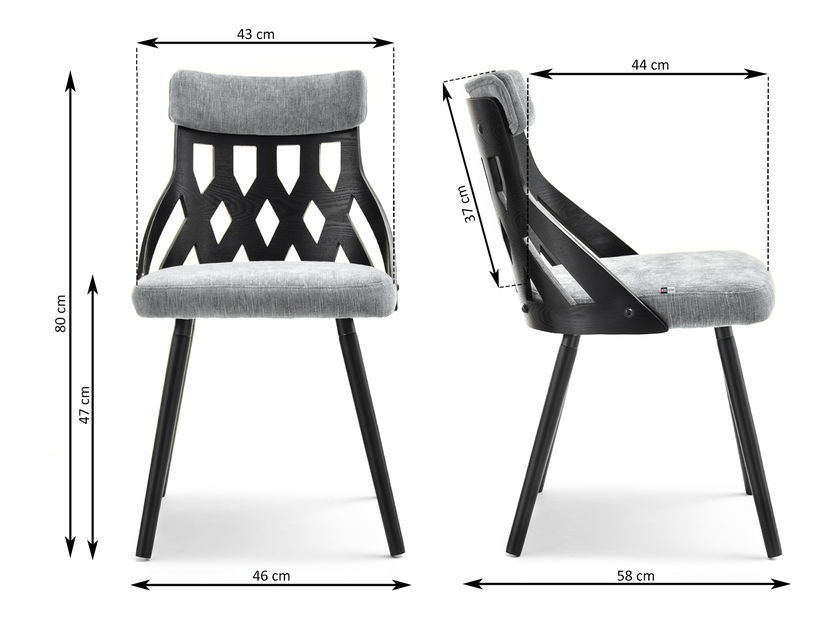 Stolica Crab (grafit + hrast)