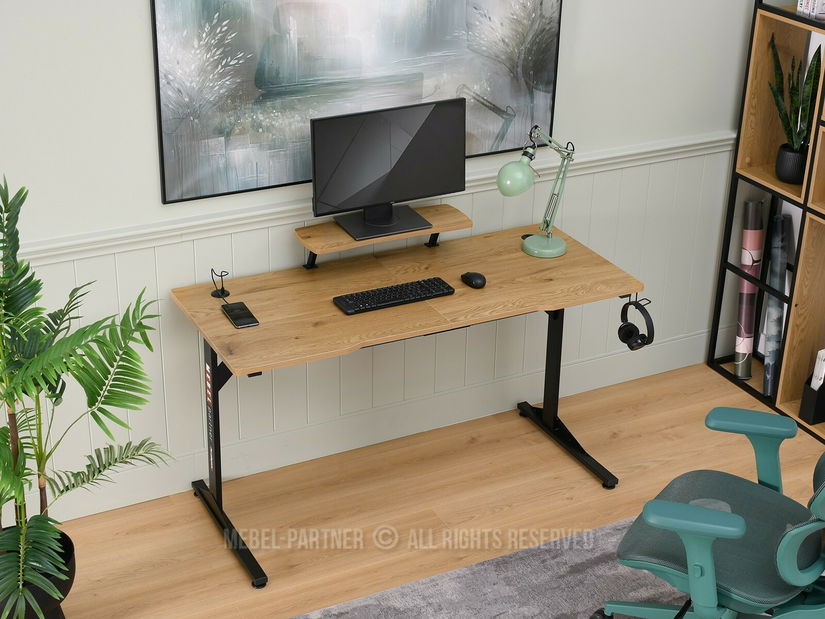 Masă PC Matts 140 (stejar + negru)