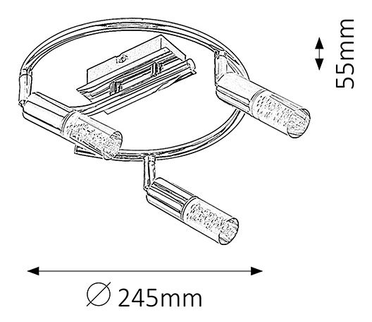 Bodové svietidlo Angela 6677 (chrómová)