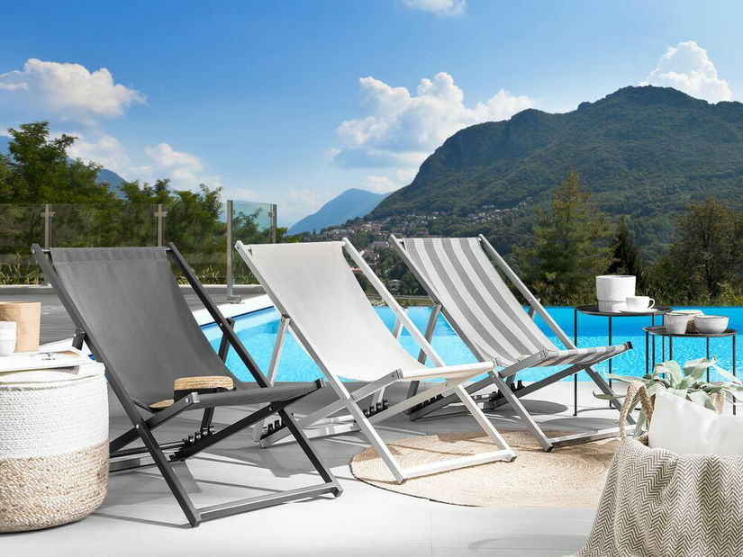 Vrtna ležaljka Loci (krem bijela)