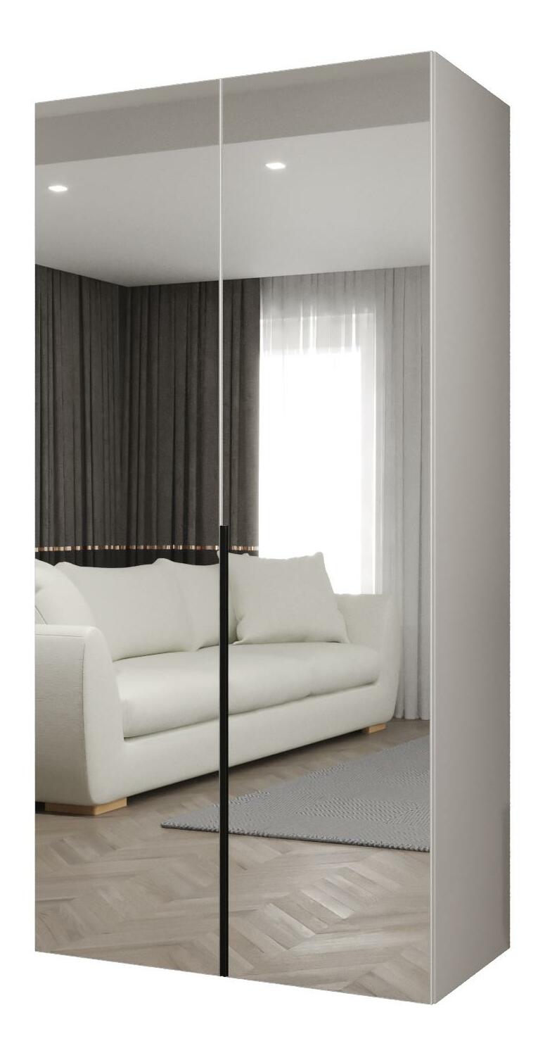 Dulap de haine 100 cm Alice 3 (alb + Negru)