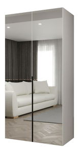 Dulap de haine 100 cm Alice 3 (alb + Negru)