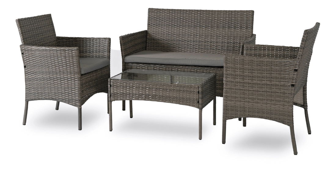 Záhradný set Manta (sivá) (pre 4 osoby)