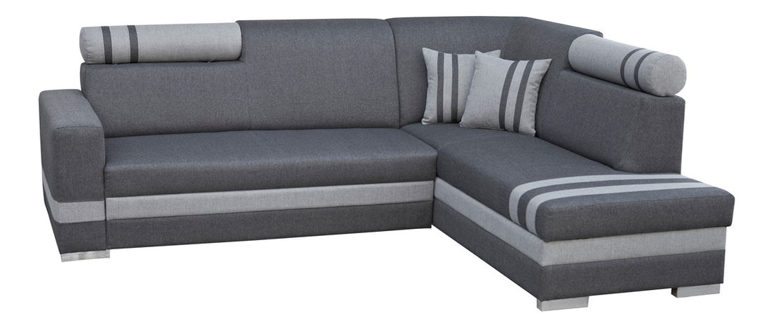 Rohová sedačka Raisa (tmavosivá + sivá) (P)