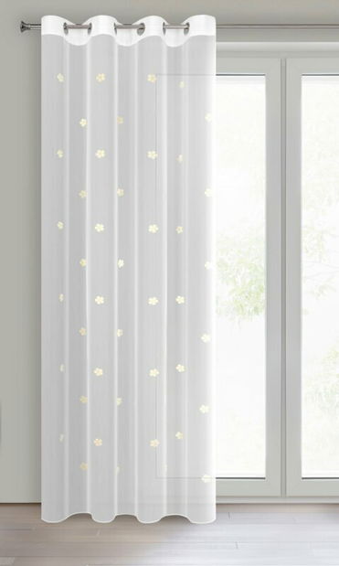 Perdea 140x250 cm Elssa (alb + galben)